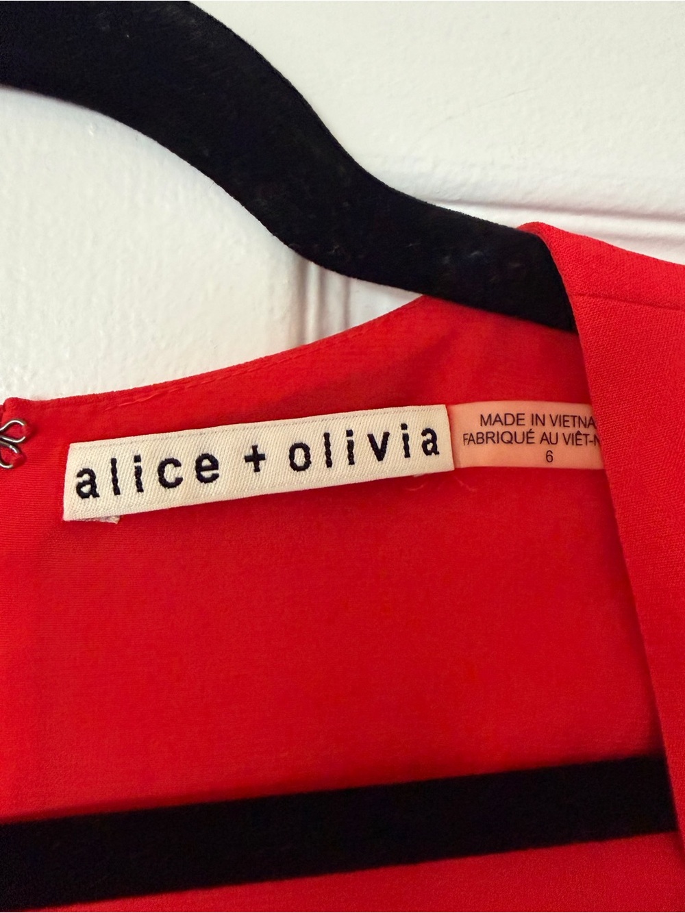 ALICE + OLIVIA Red Sleeveless Lennon Mini Dress - Picture 4 of 8